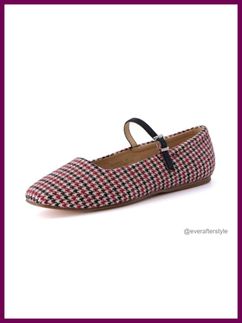 Women's Sleeper Mary Jane Flat Memory Foam Vegan Leather Buckle Flat